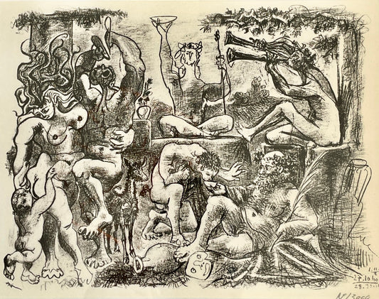 Picasso Homage A Bacchus Lithograph