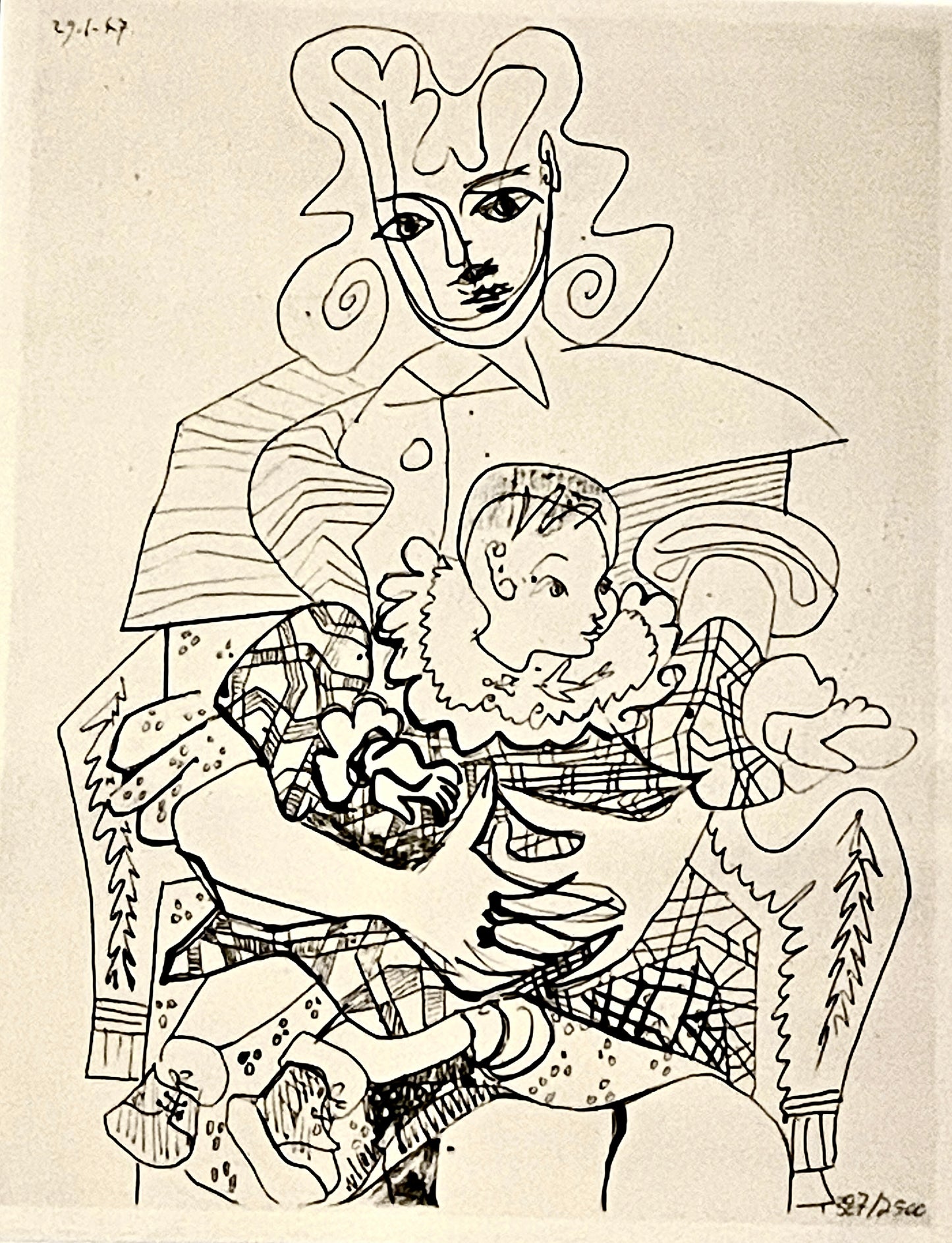 Picasso Ines et son Enfent Lithograph
