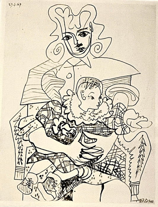Picasso Ines et son Enfent Lithograph