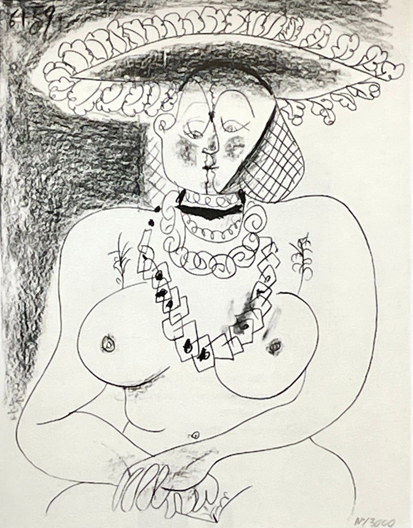 Picasso La Fille Au Chapeau Lithograph