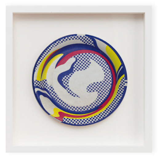 Roy Lichtenstein Paper Plate, Framed